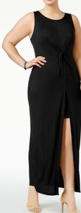 No Comment Trendy plus sized twist front maxi